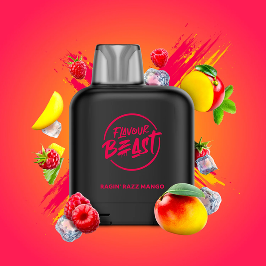 LEVEL X FLAVOUR BEAST POD - RAGIN' RAZZ MANGO ICED